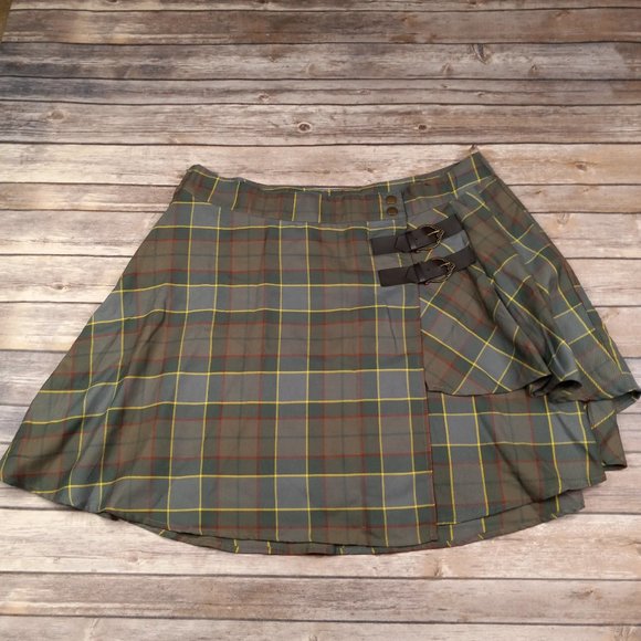 torrid Dresses & Skirts - Torrid Outlander 16 Tartan Plaid Kilt Faux Wrap Buckle Skirt